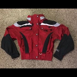 North face jacket ski mountain size 8 red hiking